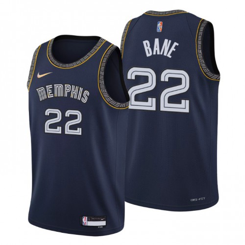Memphis Memphis Grizzlies #22 Desmond Bane Mens Navy 2021/22 Swingman Jersey - City Edition Mens