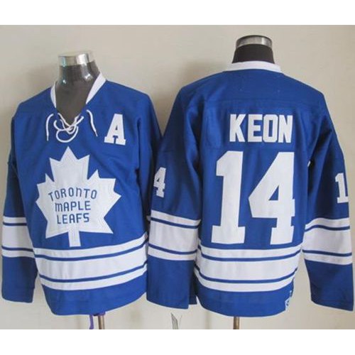 Maple Toronto Maple Leafs #14 Dave Keon Blue CCM Throwback Third Stitched Jersey Men's