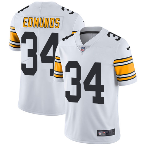 Pittsburgh Steelers #34 Terrell Edmunds White Youth Stitched Vapor Untouchable Limited Jersey Youth