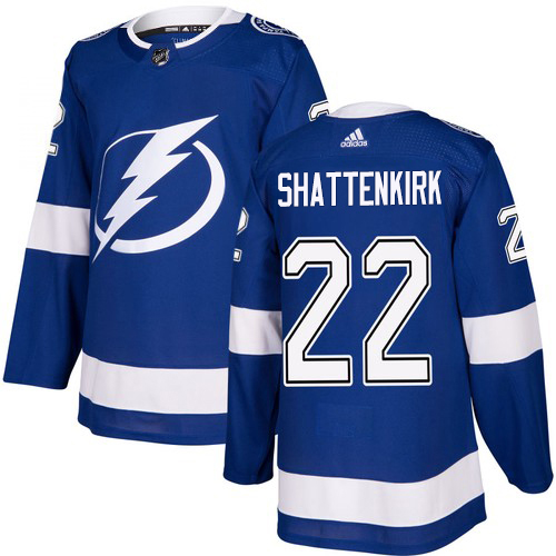 Adidas Tampa Bay Lightning #22 Kevin Shattenkirk Blue Home Authentic Youth Stitched Jersey Youth