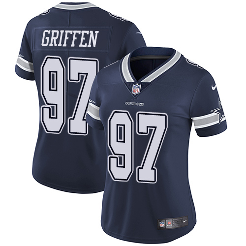 Dallas Cowboys #97 Everson Griffen Navy Blue Team Color Women's Stitched Vapor Untouchable Limited Jersey Womens