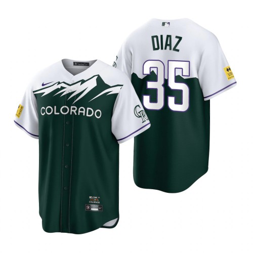 Colorado Colorado Rockies #35 Elias Diaz Green Men's 2022 City Connect Game Jersey Men's
