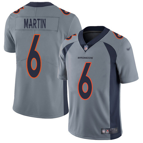 Denver Broncos #6 Sam Martin Gray Men's Stitched Limited Inverted Legend Jersey Men's
