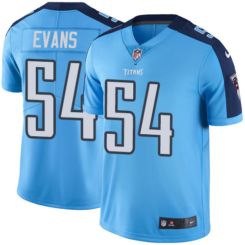 Tennessee Titans #54 Rashaan Evans Light Blue Men's Stitched Limited Rush Jersey Men's