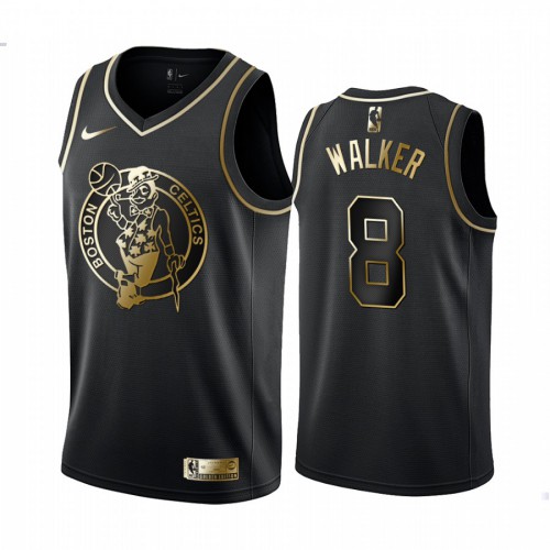 Boston Celtics #8 Kemba Walker Mens Black Golden Edition Swingman Jersey Mens