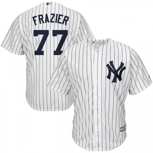 New York New York Yankees #77 Clint Frazier Majestic Home Cool Base Replica Player Jersey White Men's