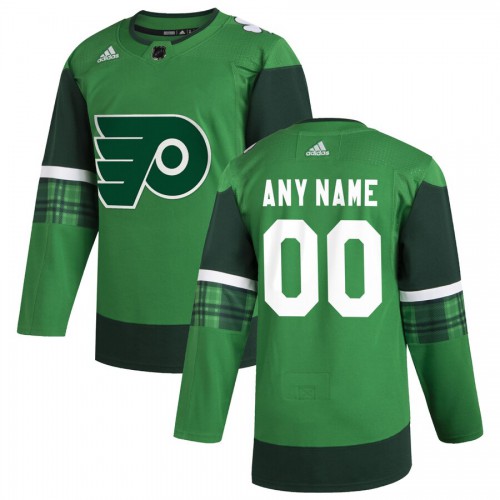 Philadelphia Flyers Men's Adidas 2020 St. Patrick's Day Custom Stitched Jersey Green