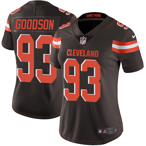 Cleveland Browns #93 B.J. Goodson Brown Team Color Women's Stitched Vapor Untouchable Limited Jersey Womens