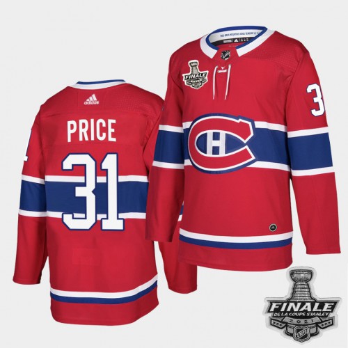 Adidas Montreal Canadiens #31 Carey Price Red Home Authentic Youth 2021 Stanley Cup Final Patch Jersey Youth