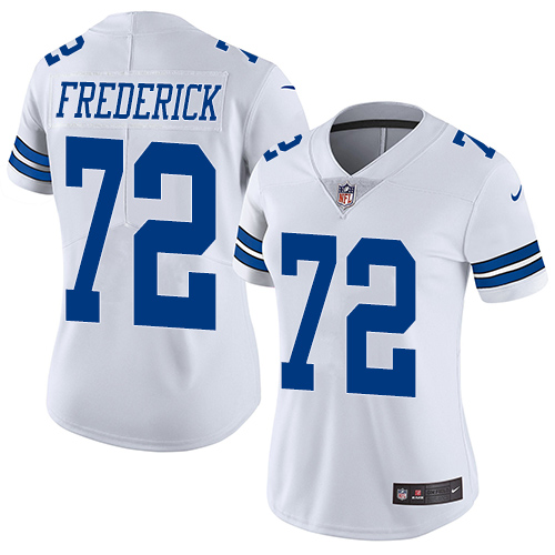 Dallas Cowboys #72 Travis Frederick White Women's Stitched Vapor Untouchable Limited Jersey Womens