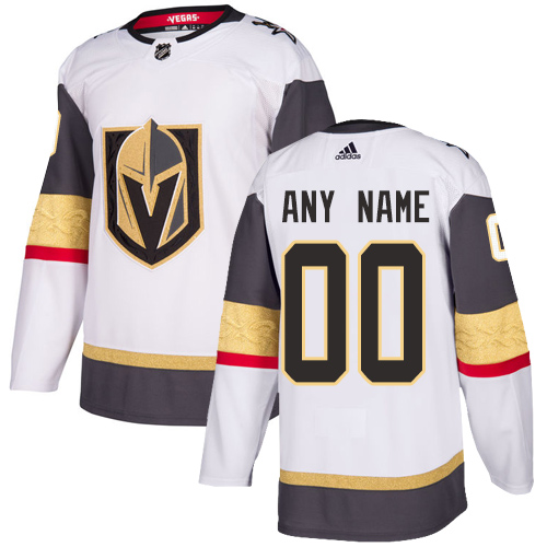Men's Adidas Vegas Golden Knights Personalized Authentic White Road Jersey