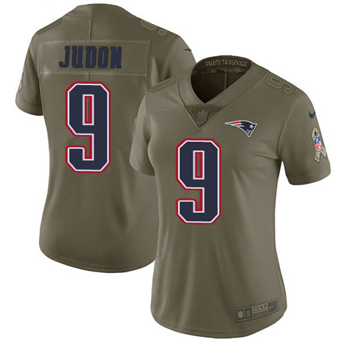 Patriots #9 Matt Judon Olive Women's Stitched Limited 2017 Salute To Service Jersey