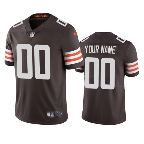 Cleveland Browns Custom Men's Brown 2020 Vapor Limited Jersey