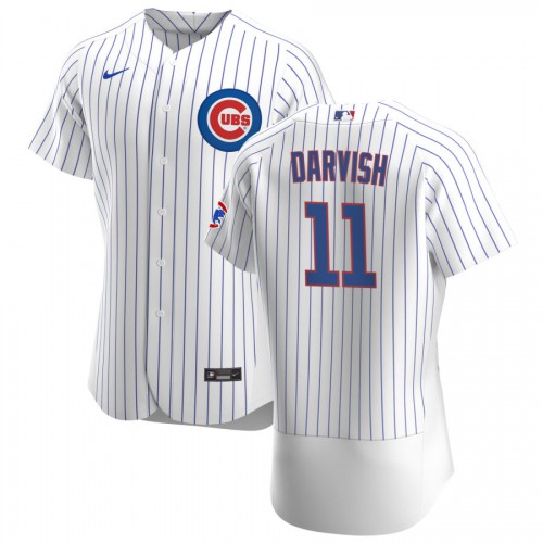 Chicago Chicago Cubs #11 Yu Darvish Men's White Home 2020 Authentic Player Jersey Men's