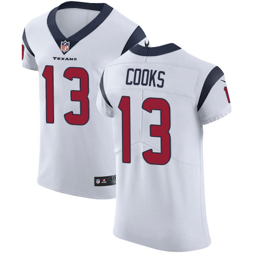 Texans #13 Brandin Cooks White Men's Stitched New Elite Jersey