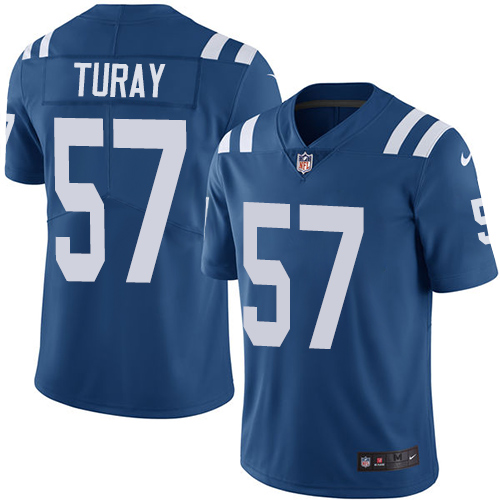 Indianapolis Colts #57 Kemoko Turay Royal Blue Team Color Youth Stitched Vapor Untouchable Limited Jersey Youth
