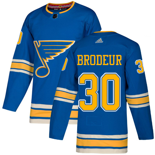 Adidas St. Louis Blues #30 Martin Brodeur Light Blue Alternate Authentic Stitched Jersey Men's