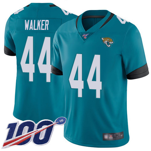 Jaguars #44 Travon Walker Teal Green Alternate Youth Stitched 100th Season Vapor Limited Jersey