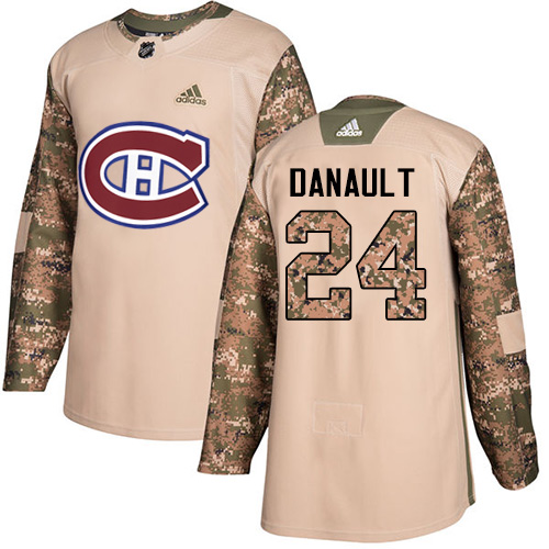 Adidas Montreal Canadiens #24 Phillip Danault Camo Authentic 2017 Veterans Day Stitched Youth Jersey Youth