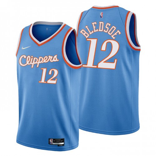 Los Angeles Los Angeles Clippers #12 Eric Bledsoe Mens Blue 2021/22 Swingman Jersey - City Edition Mens