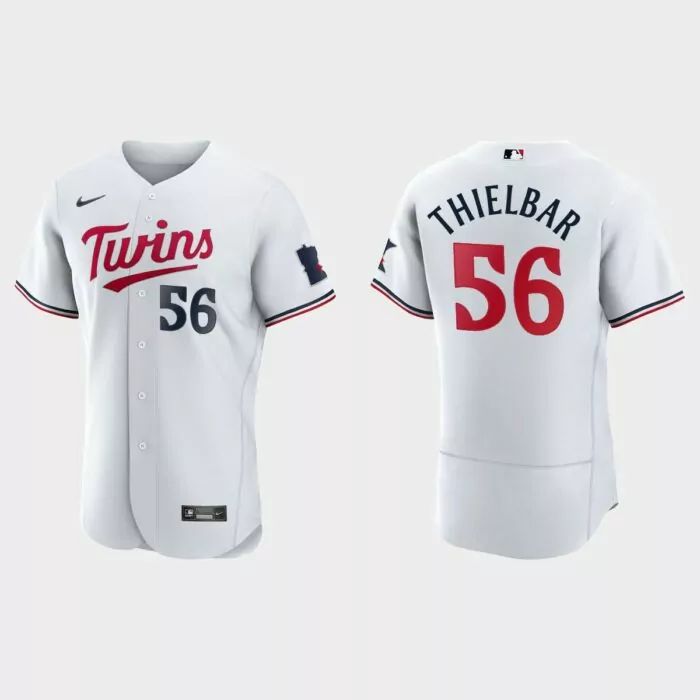 Minnesota Twins #56 Caleb Thielbar Men's 2023 Authentic Jersey - White