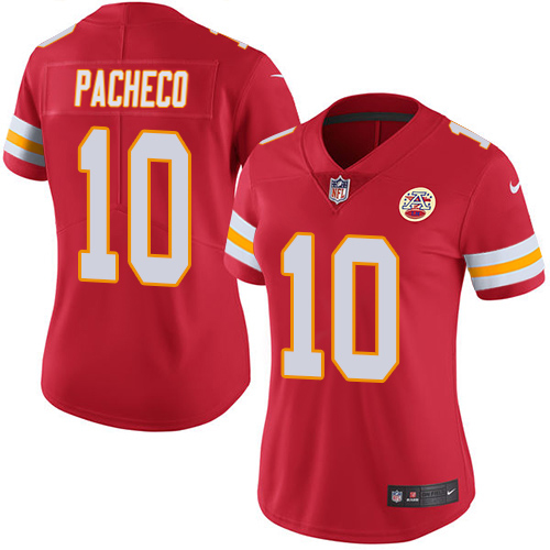 Chiefs #10 Isiah Pacheco Red Team Color Women's Stitched Vapor Untouchable Limited Jersey