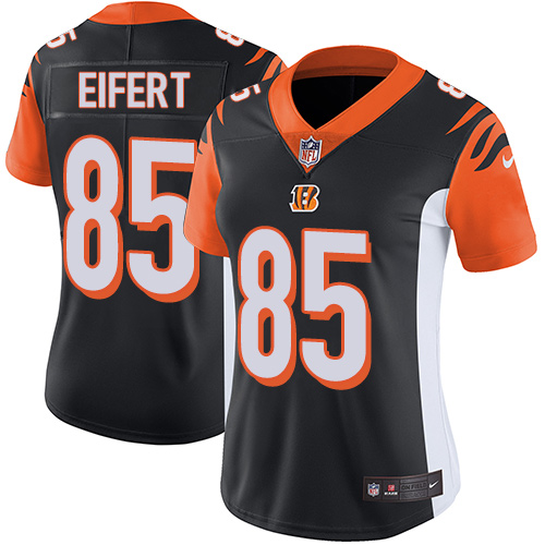 Cincinnati Bengals #85 Tyler Eifert Black Team Color Women's Stitched Vapor Untouchable Limited Jersey Womens