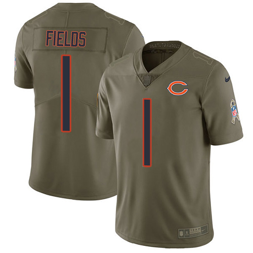 Chicago Bears #74 Germain Ifedi Olive Men's Stitched Limited 2017 Salute To Service Jersey Men's