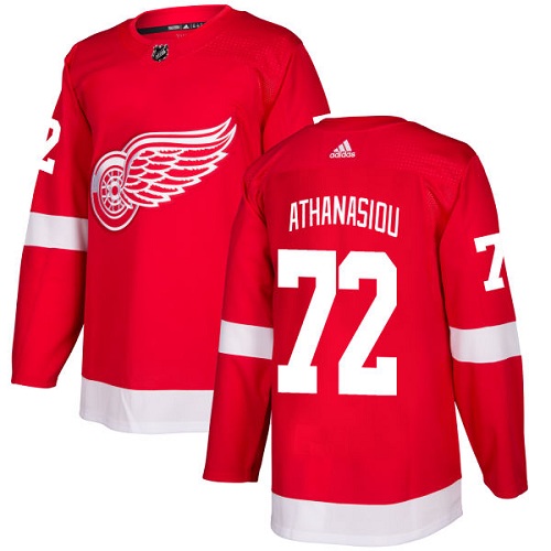 Adidas Detroit Red Wings #72 Andreas Athanasiou Red Home Authentic Stitched Youth Jersey Youth