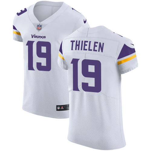 Vikings #19 Adam Thielen White Men's Stitched Vapor Untouchable Elite Jersey
