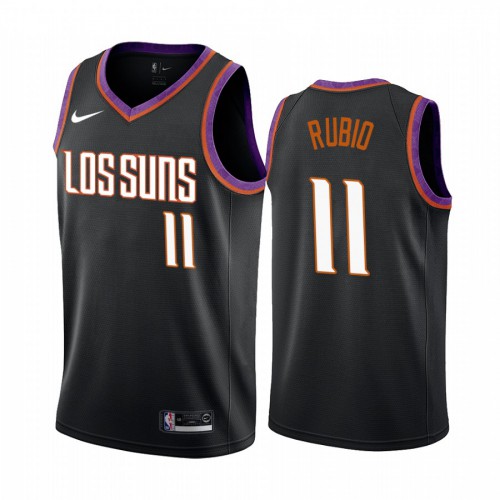 Phoenix Suns #11 Ricky Rubio 2019-20 Mens Black City Edition Jersey Mens