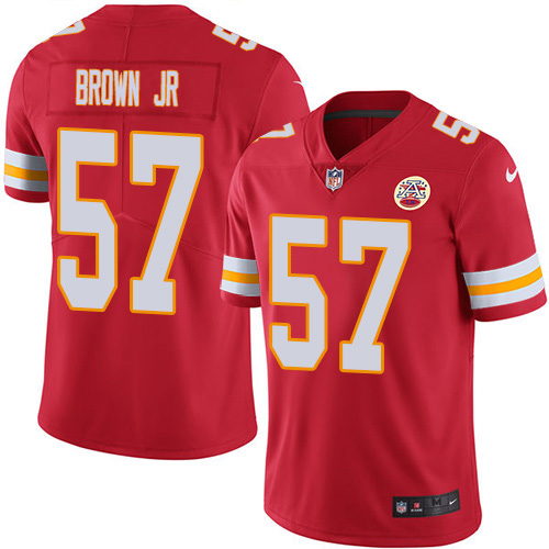 Kansas City Chiefs #57 Orlando Brown Jr. Red Team Color Men's Stitched Vapor Untouchable Limited Jersey Men's