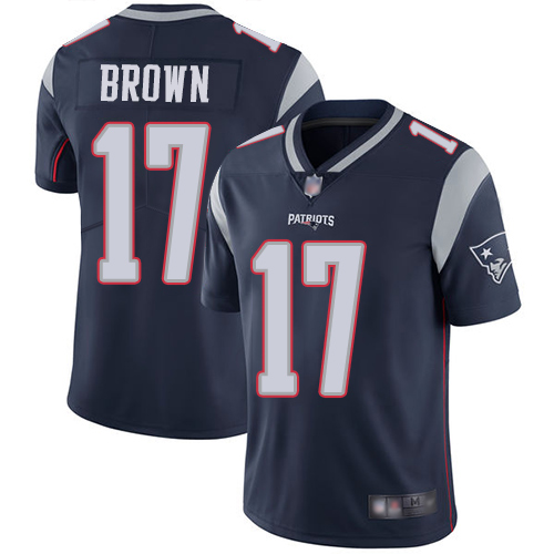 New England Patriots #17 Antonio Brown Navy Blue Team Color Youth Stitched Vapor Untouchable Limited Jersey Youth