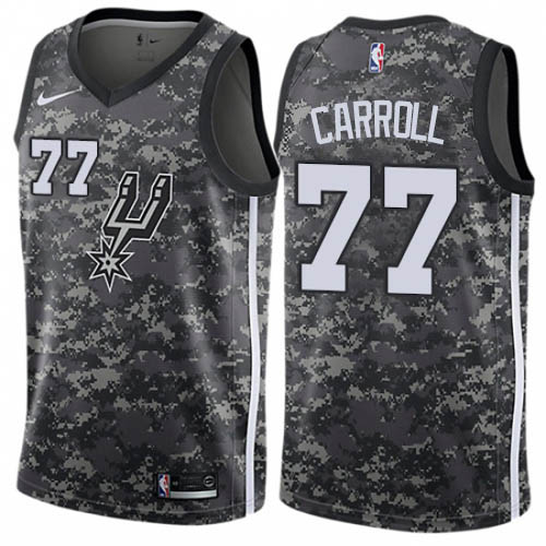 San Antonio Spurs #77 DeMarre Carroll Black Swingman City Edition 2018/19 Jersey Mens