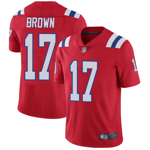 New England Patriots #17 Antonio Brown Red Alternate Men's Stitched Vapor Untouchable Limited Jersey Men's