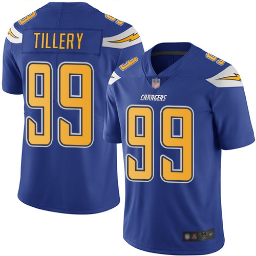 Los Angeles Chargers #99 Jerry Tillery Electric Blue Youth Stitched Limited Rush Jersey Youth