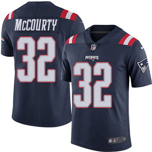 Patriots #32 Devin McCourty Navy Blue Youth Stitched Limited Rush Jersey