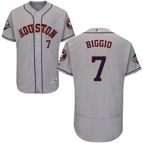 Houston Astros #7 Craig Biggio Grey Flexbase Authentic Collection 2019 World Series Bound Stitched Jersey Men's