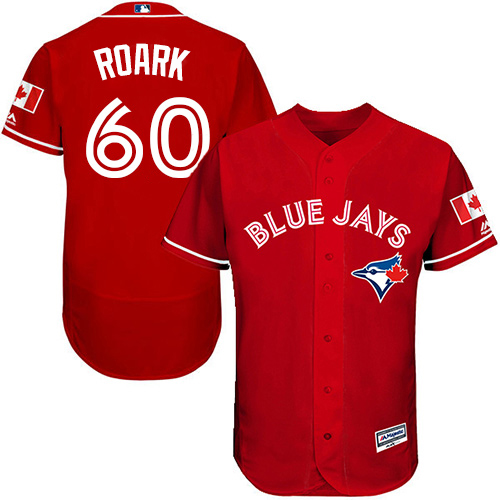 Toronto Blue Jays #60 Tanner Roark Red Flexbase Authentic Collection Canada Day Stitched Jersey Men's