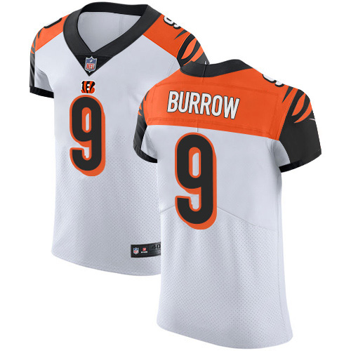 Bengals #9 Joe Burrow White Men's Stitched New Elite Jersey
