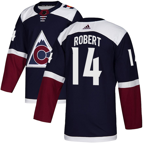 Adidas Colorado Avalanche #14 Rene Robert Navy Alternate Authentic Stitched Jersey Men's