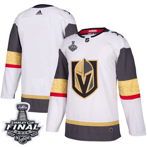 Adidas Golden Knights Blank White Road Authentic 2018 Stanley Cup Final Stitched Jersey
