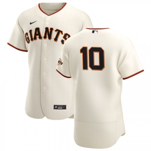 San Francisco San Francisco Giants #10 Evan Longoria Men's Cream Home 2020 Authentic Player Jersey Men's