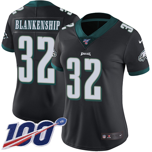 Eagles #32 Reed Blankenship Black Alternate Women's Stitched 100th Season Vapor Untouchable Limited Jersey