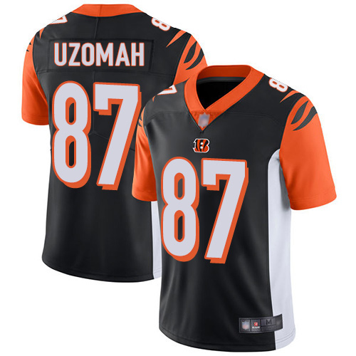 Cincinnati Bengals #87 C.J. Uzomah Black Team Color Men's Stitched Vapor Untouchable Limited Jersey Men's