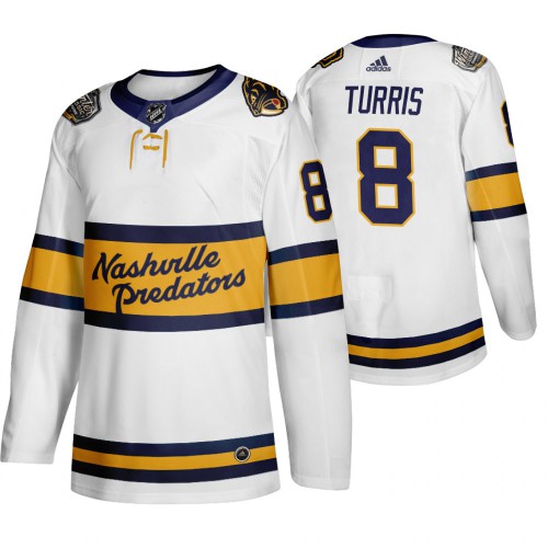 Adidas Nashville Predators #8 Kyle Turris Men's White 2020 Winter Classic Retro Authentic Jersey Men's