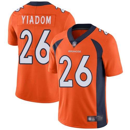 Denver Broncos #26 Isaac Yiadom Orange Team Color Men's Stitched Vapor Untouchable Limited Jersey Men's