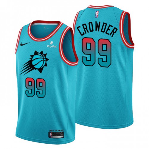 Phoenix Suns #99 Jae Crowder Mens 2022-23 City Edition Jersey - Cherry Blossom Blue Mens
