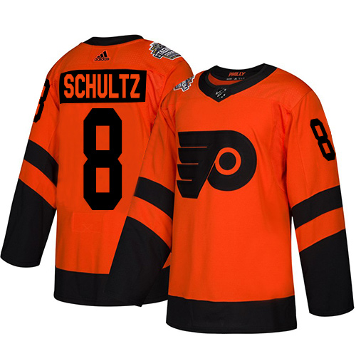 Adidas Philadelphia Flyers #8 Dave Schultz Orange Authentic 2019 Stadium Series Stitched Youth Jersey Youth