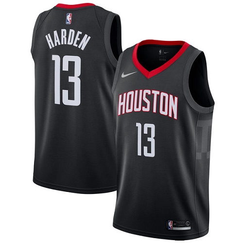 Houston Rockets #13 James Harden Black Womens Swingman Statement Edition Jersey Womens